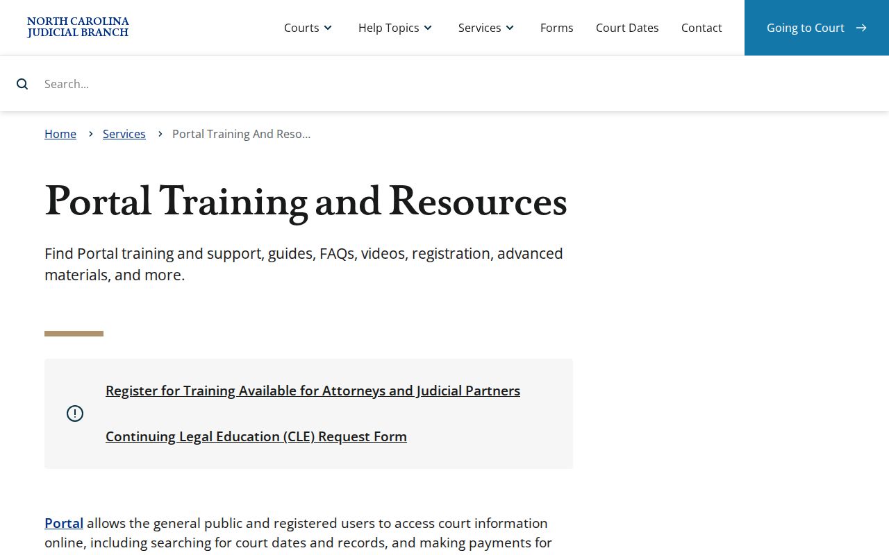 Forsyth County case lookup Portal training and resources