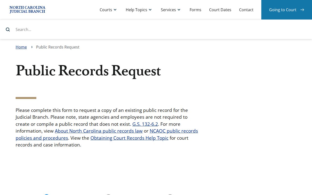 Forsyth County court records AOC public-records request information