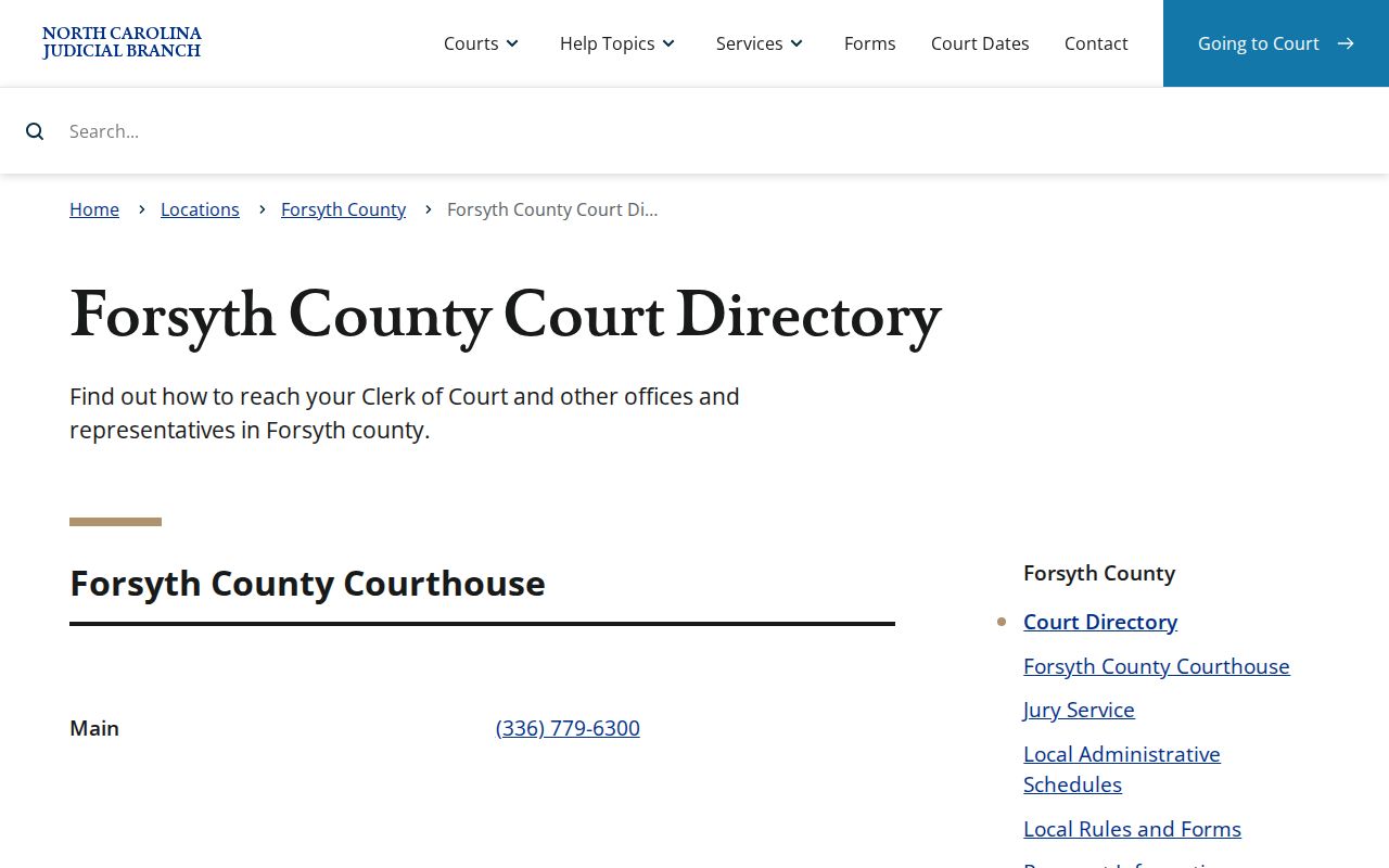 Forsyth criminal docket clerk contact source image