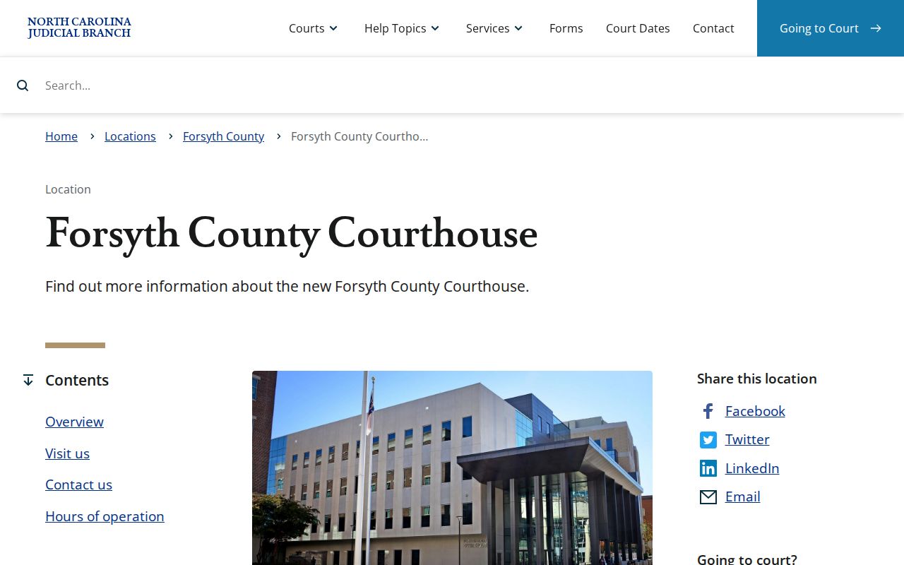Forsyth County court docket courthouse and calendar access