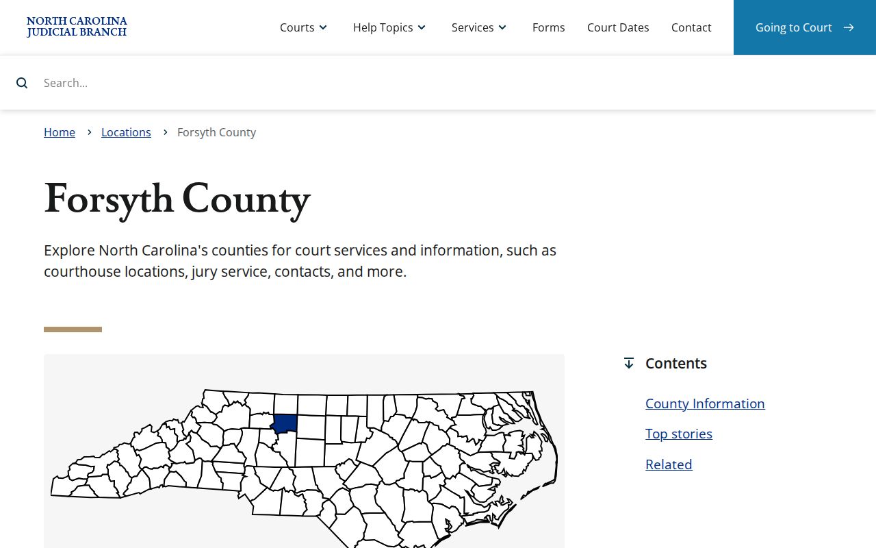Forsyth County court docket court-service information