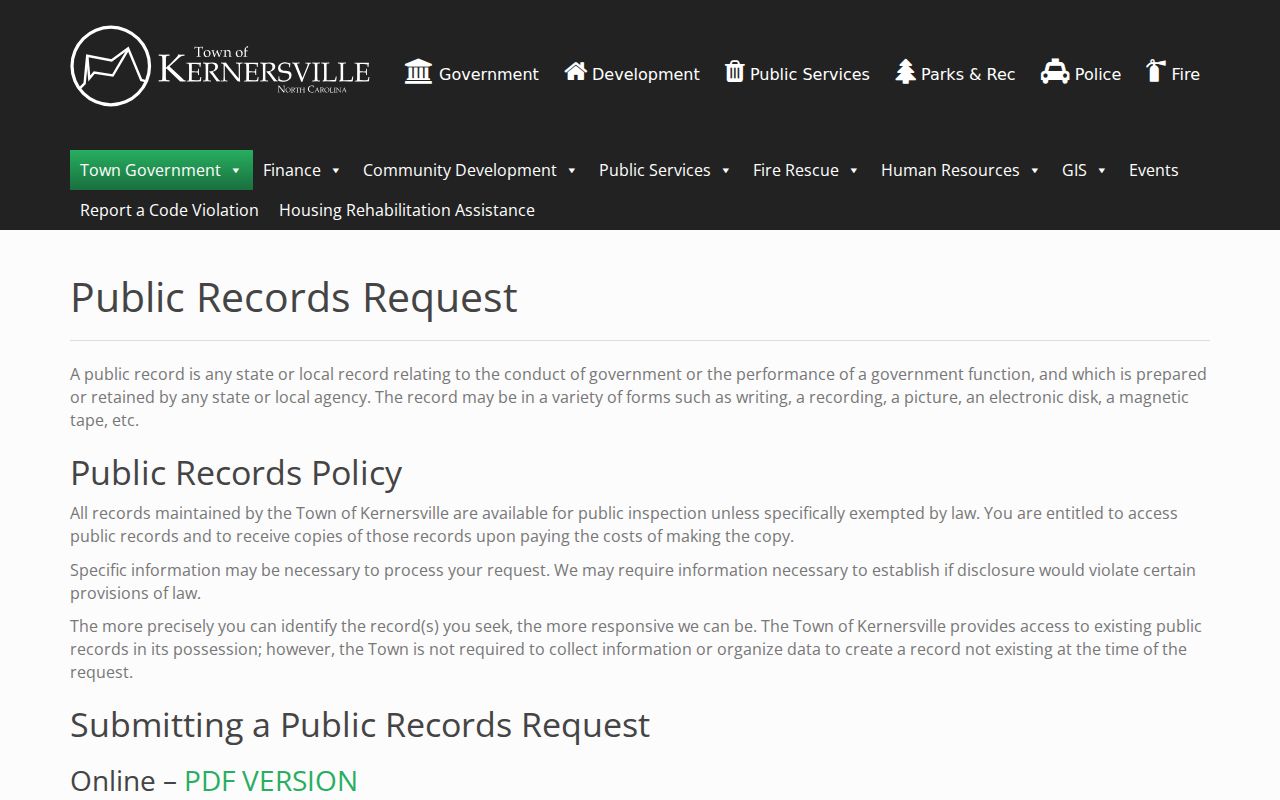 Kernersville court docket town records boundary
