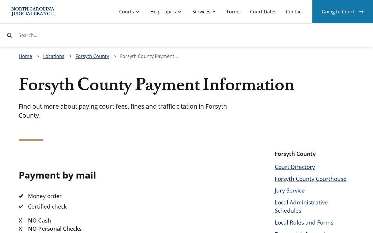 Forsyth traffic court record payment information source image