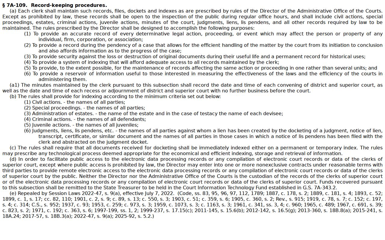 Forsyth traffic court records public access statute source image